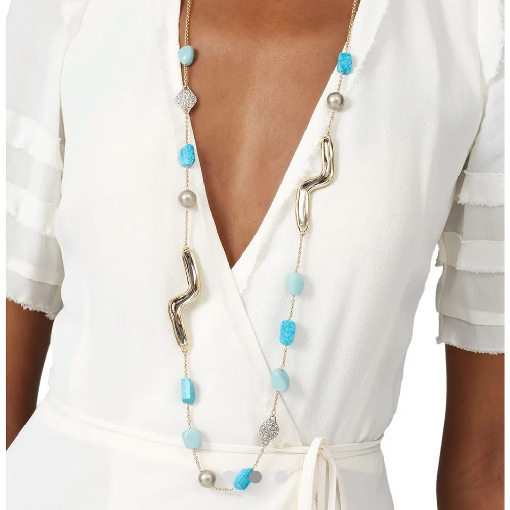 Alexis Bittar Two Tone Sculptural Necklace